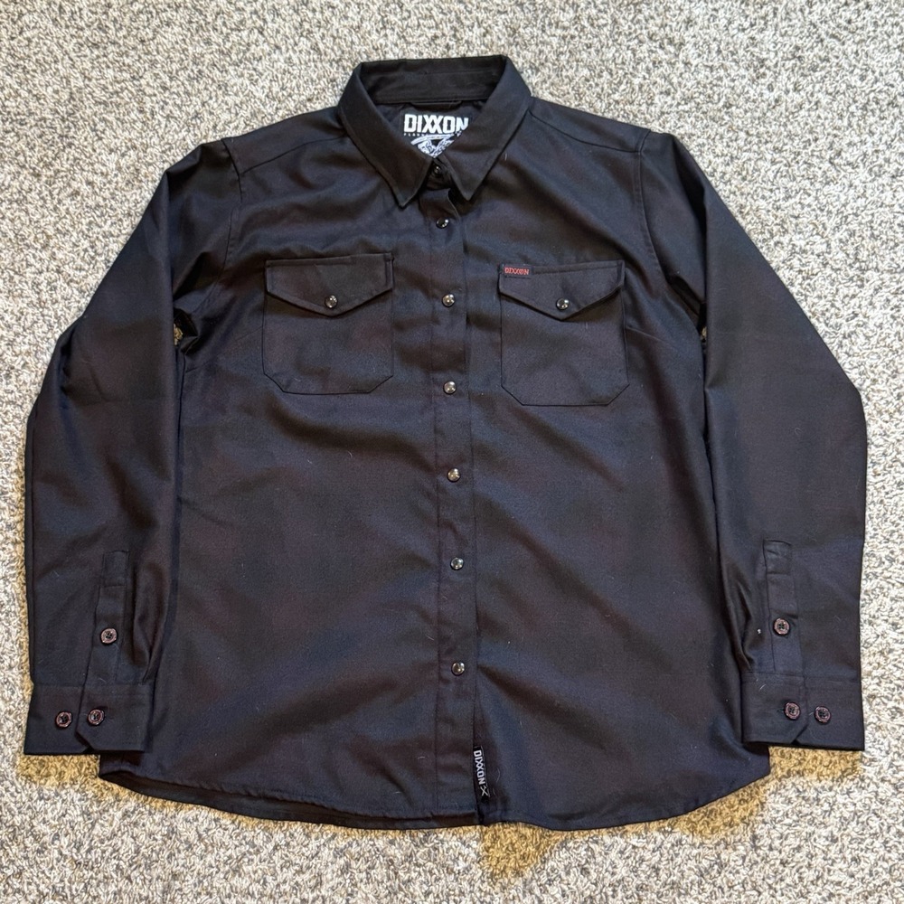 DIXXON Flannel Co Women's WL Black Darkness Snap Front Long Sleeve Shirt